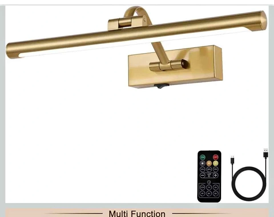 yumcrelect 16 inch Wireless Picture Light Brass (2 available)