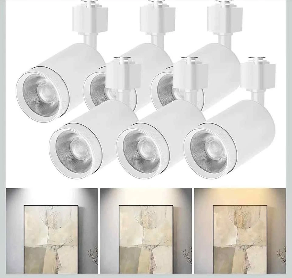 6-Pack White 10W LED L-Type Track Lighting Heads