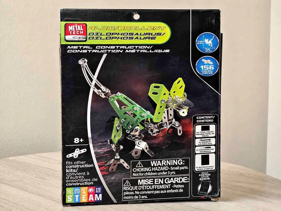 Metal Tech Glowbrilliant Dilophosaurus 156 Pc Kit
