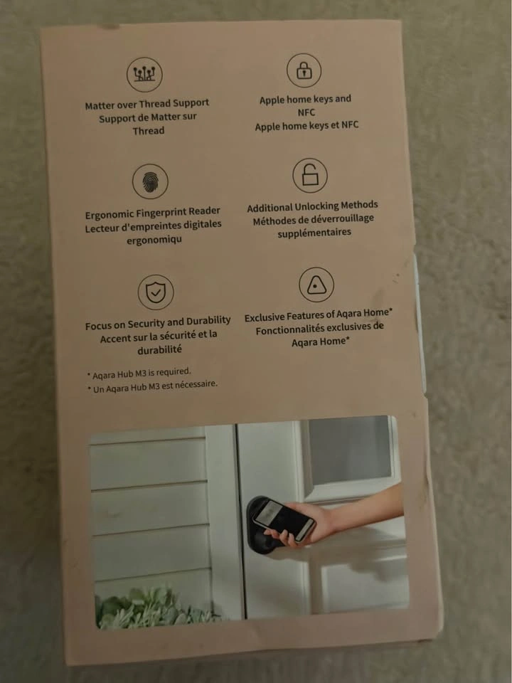 Aqara Smart Lock U300 Matter Thread Apple Home Alexa Google - photo 3