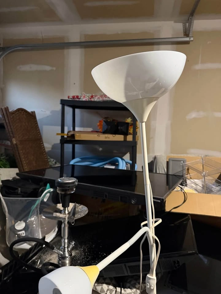 IKEA NOT white floor lamp with reading light - photo 2