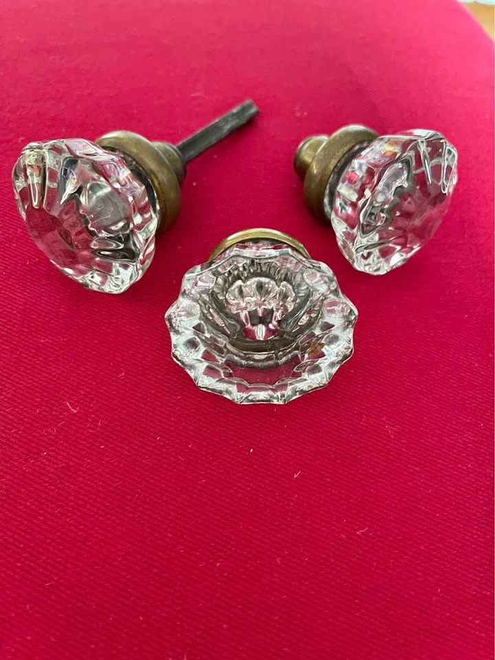 Vintage Glass Door Knobs (3)