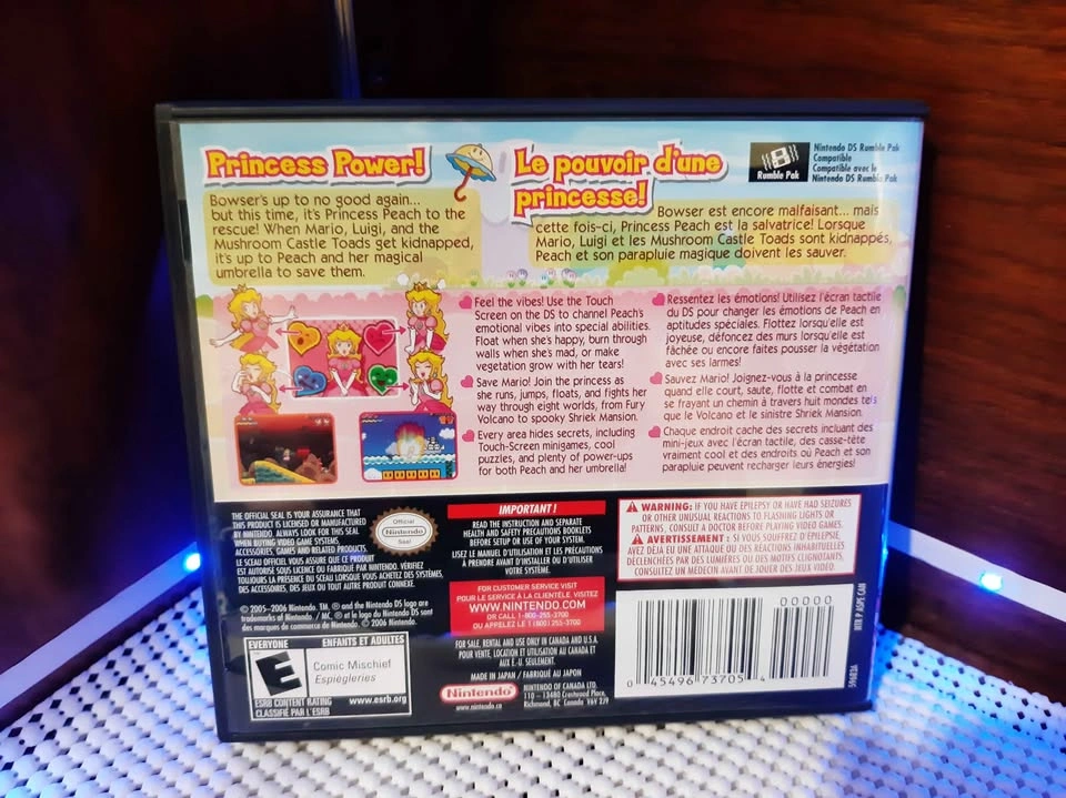 Super Princess Peach DS Game Case and Inserts - photo 3
