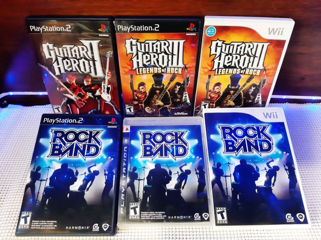 Guitar Hero and Rockband Games PS2 Wii Ps3