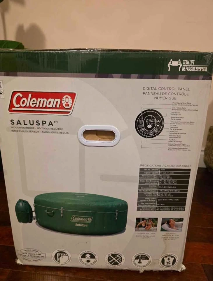 Coleman SaluSpa Inflatable Hot Tub Spa – Brand New – 4-6 Adults - photo 4