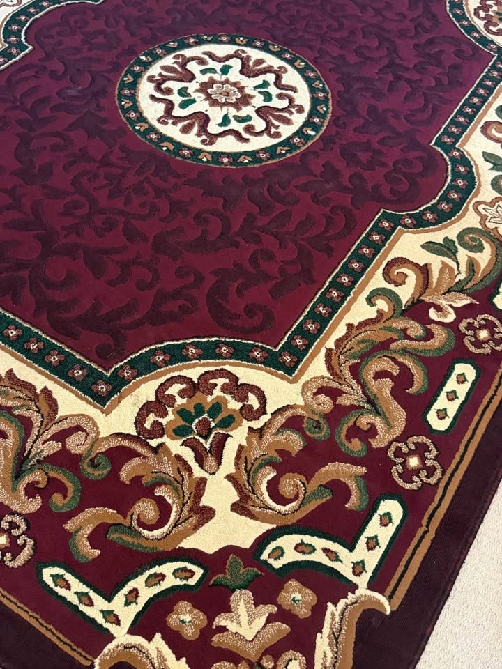Burgundy Traditional Area Rug - photo 3