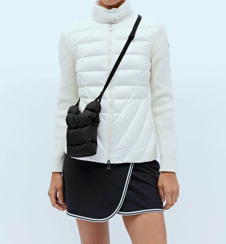 Authentic Moncler Puffer Crossbody Bag – Black