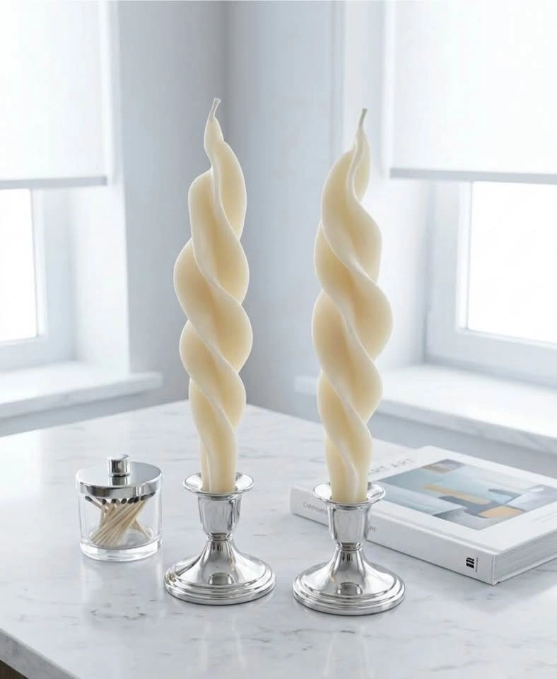 Vintage Twisted Taper Candles New in Box - photo 2
