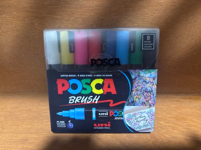 Uni Posca Brush Marker Set