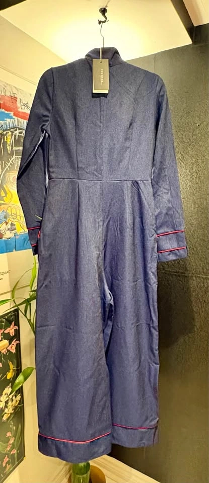 UOOZEE Denim Jumpsuit / Wide-Leg Overalls – Size S - photo 2