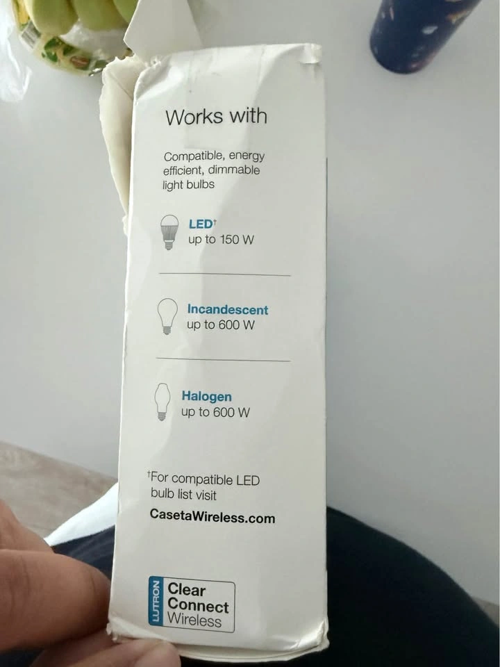 Lutron Caséta Wireless Dimmer Kit with Smart Bridge unused damag - photo 2