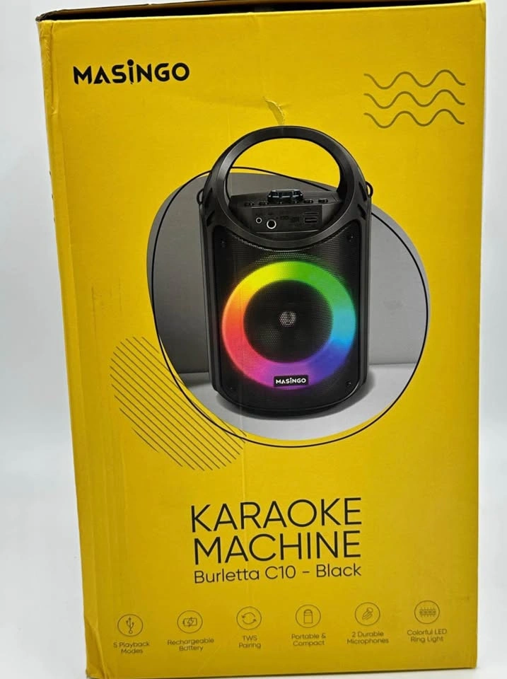 Wireless karaoke machine with 2 mics Bluetooth and wired - photo 3