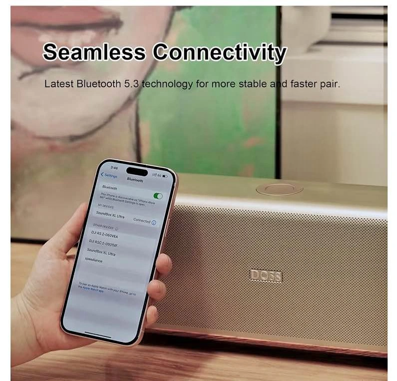 DOSS SoundBox Ultra Bluetooth Speaker 80W Deep Bass BT 5.3