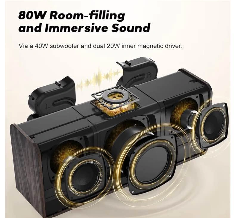 DOSS SoundBox Ultra Bluetooth Speaker 80W Deep Bass BT 5.3 - photo 3