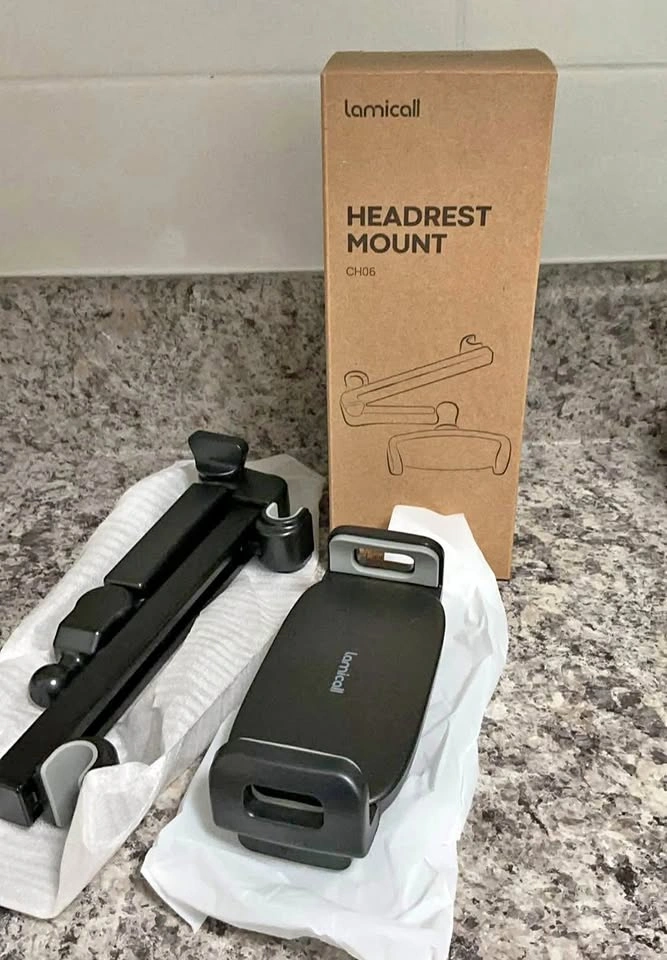 Lamicall 3-in-1 Adjustable Car Headrest Tablet Mount
