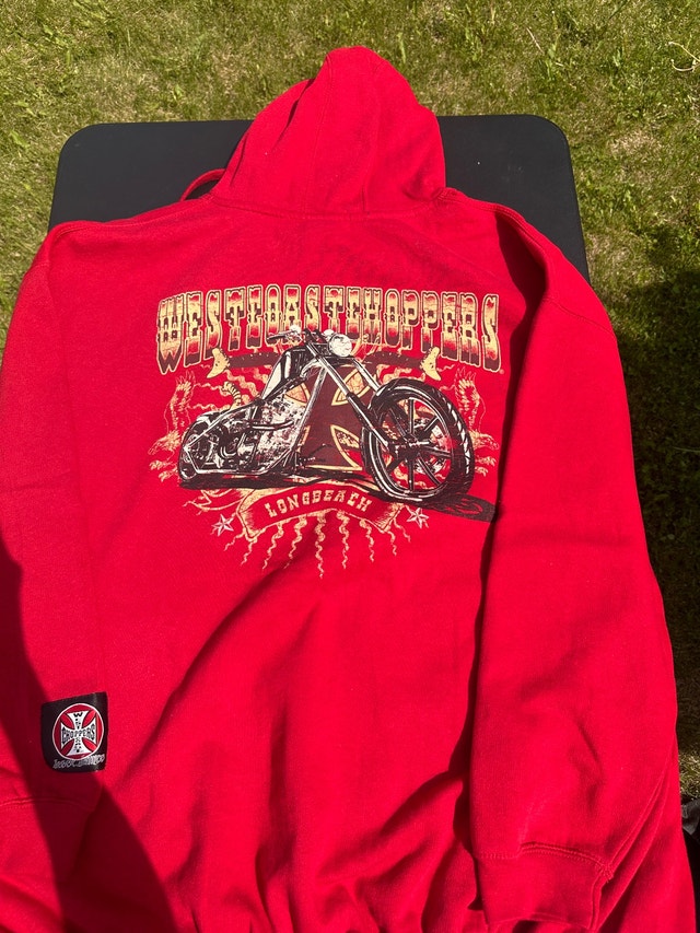 red west coast choppers 2XL zip up hoodie - photo 2