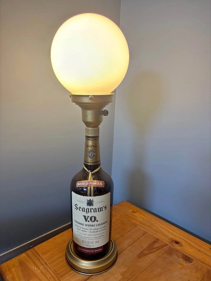 Vintage Seagram's V.O. Bottle Lamp