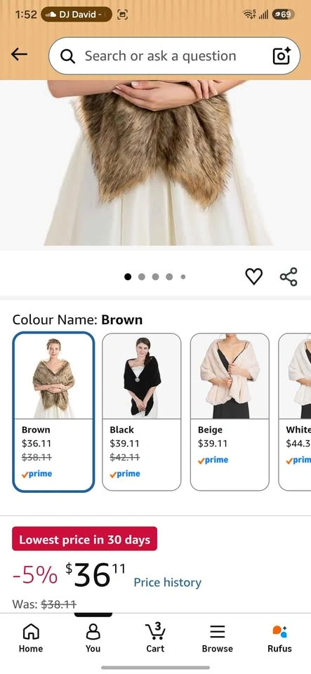 Fake fur shawl - photo 4