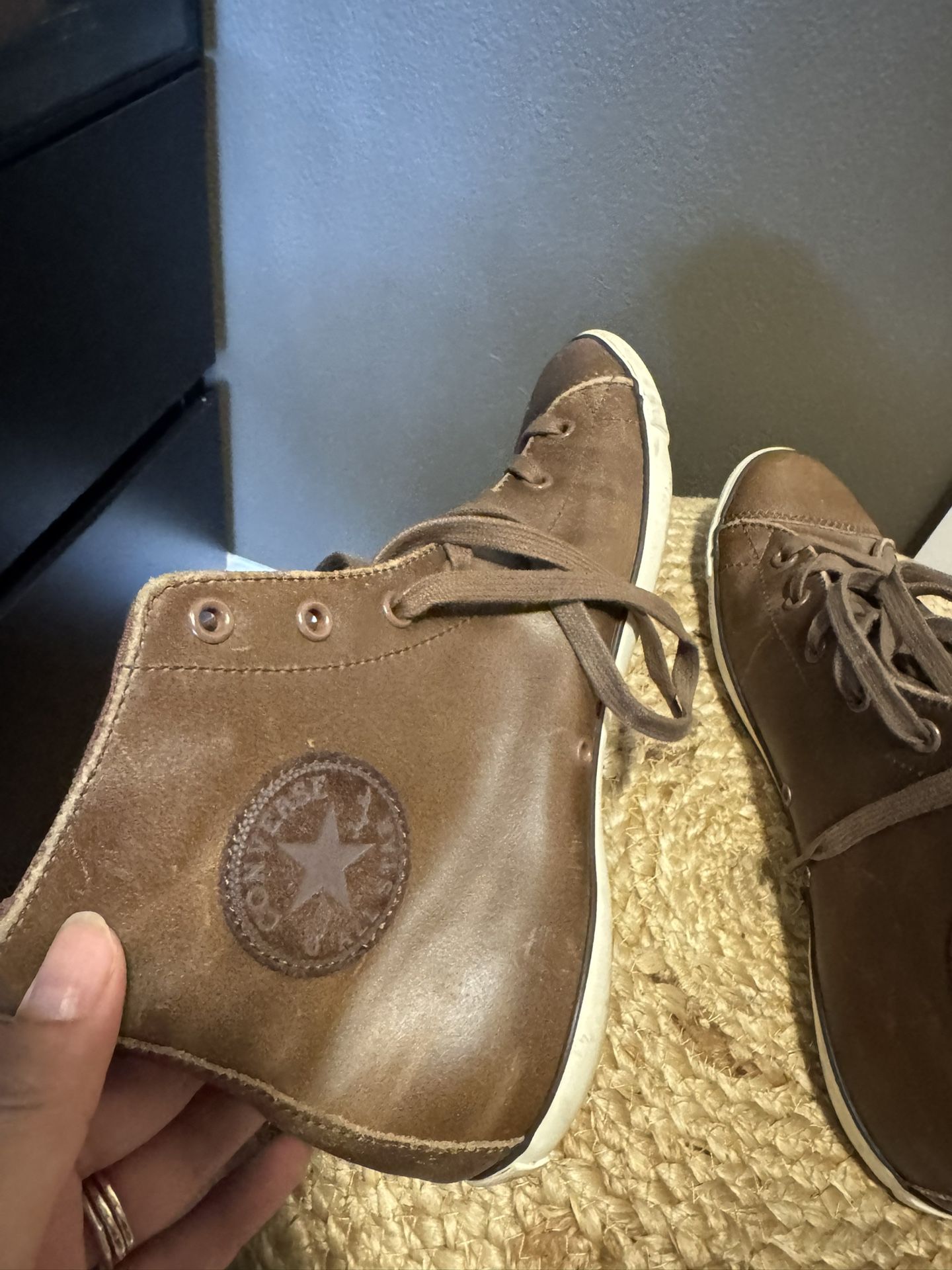 New Leather converse $30 Size 9 - photo 3