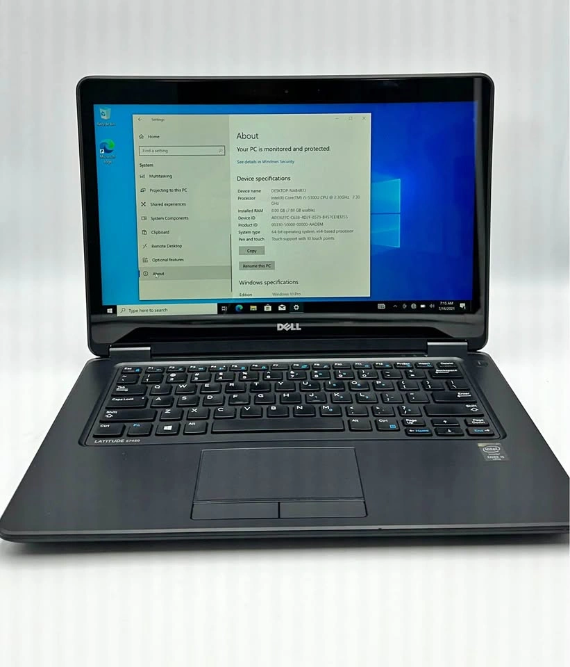 Dell Latitude E7450, 5th gen i5, 8GB RAM, 256GB SSD, 14'' Touch