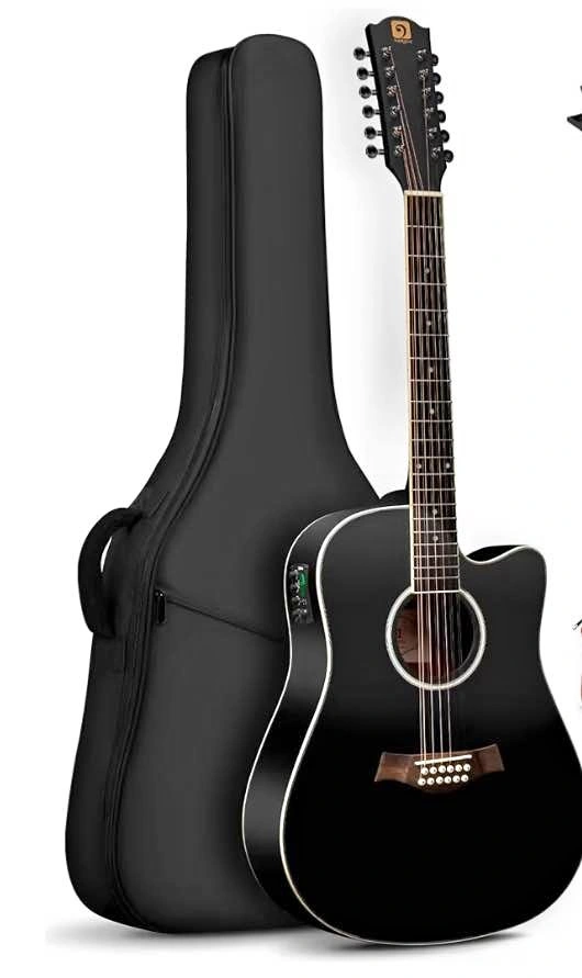 Vangoa 12 String Acoustic Electric Guitar Bundle