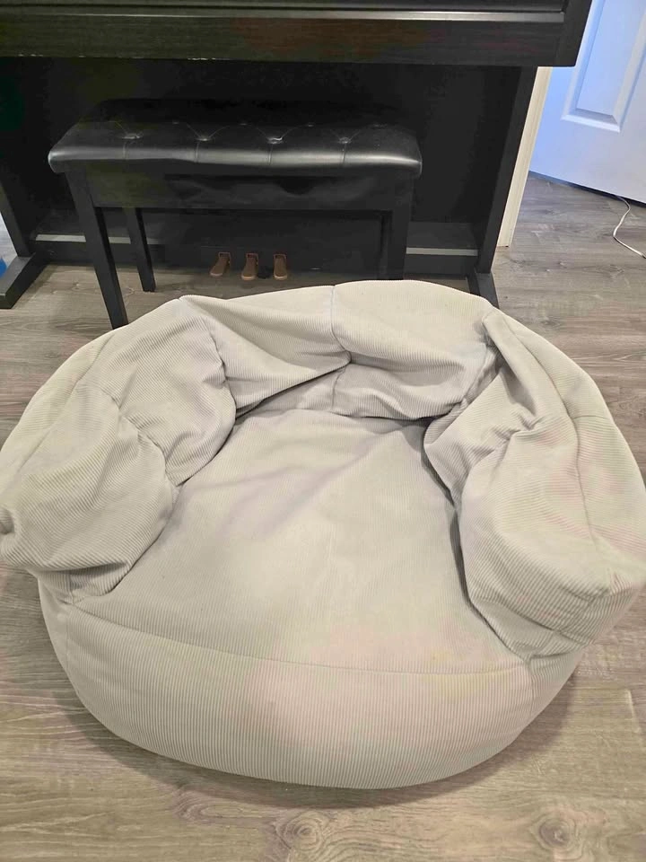 Room Essentials Corduroy Bean Bag Chair – Light Gray