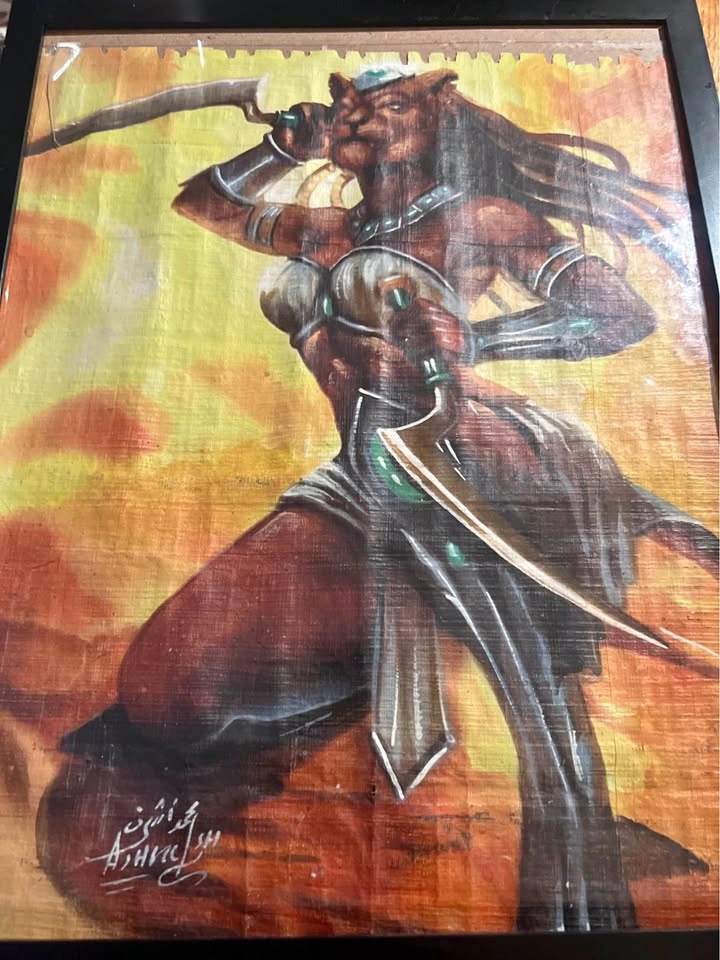 Egyptian Warrior Goddess Art – Luxury Statement Piece