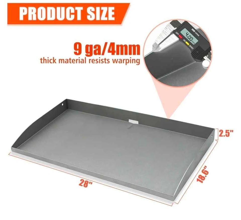 Flat Top Griddle Replacement 28" W x 18.6" D x 2.5" H - photo 4