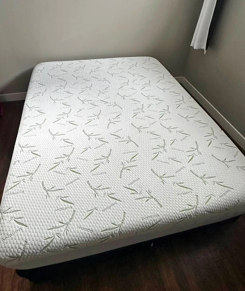 Ashley air cooled queen mattress, protector and box spring