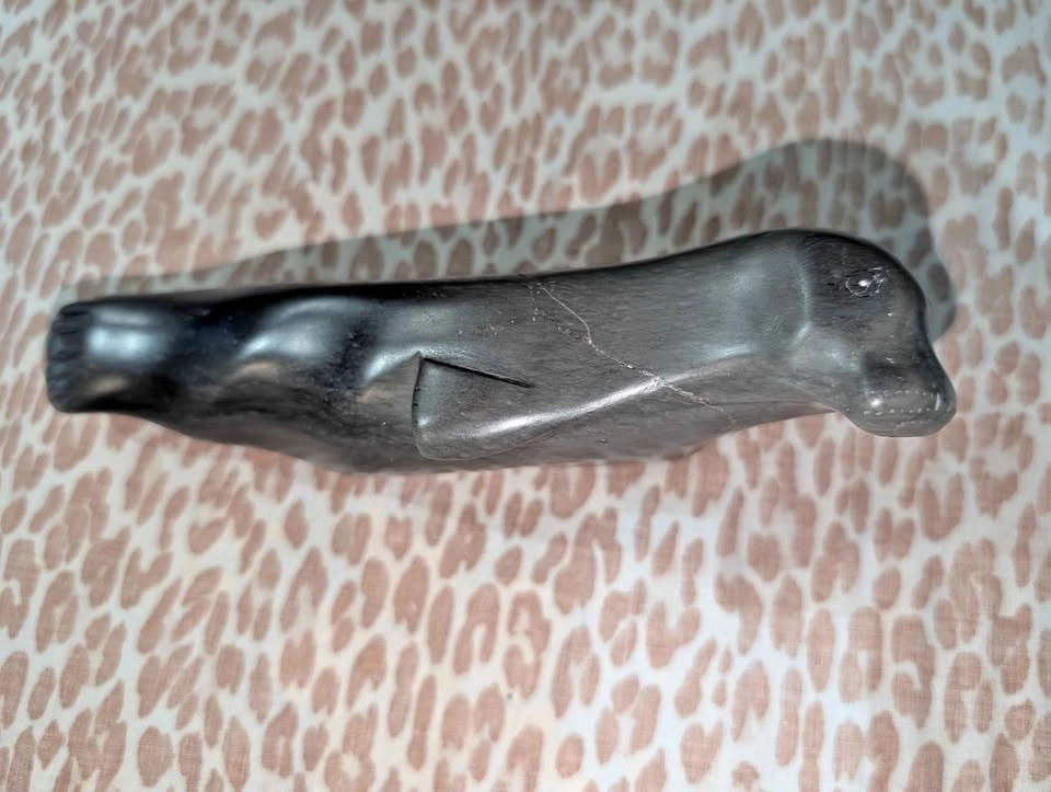 Hand-Carved Soapstone Seal Sculpture