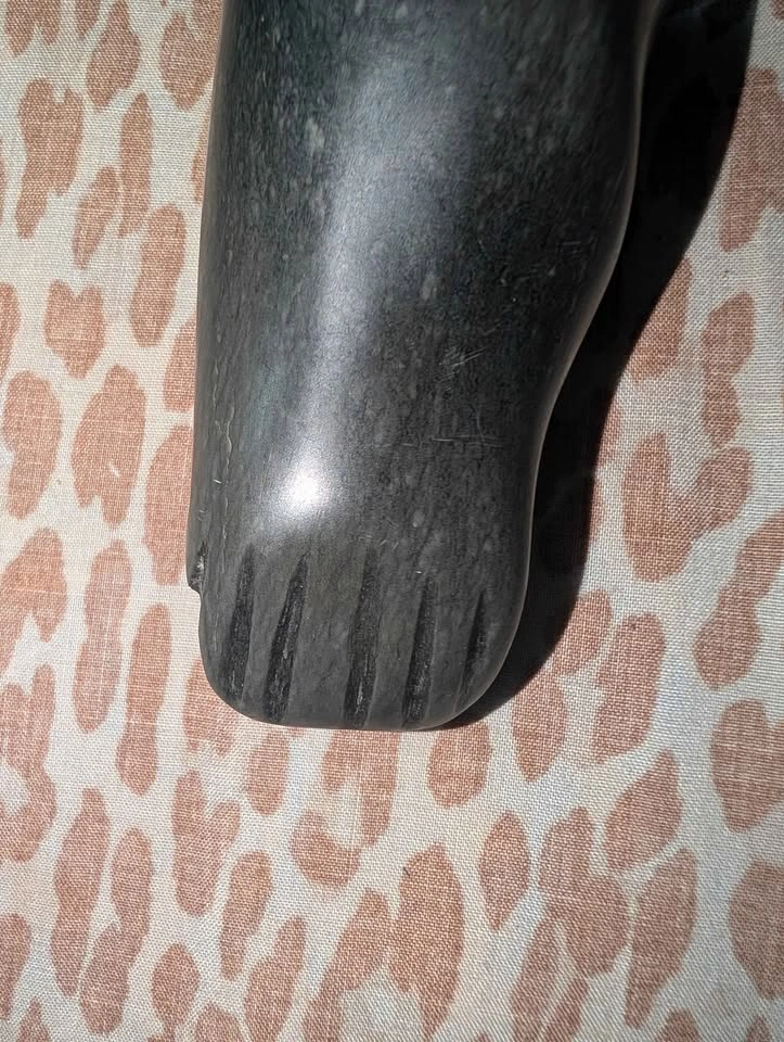 Hand-Carved Soapstone Seal Sculpture - photo 2
