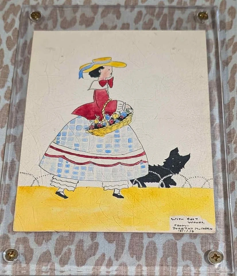 Vintage 1938 Dorothy Mulkern Watercolor Illustration