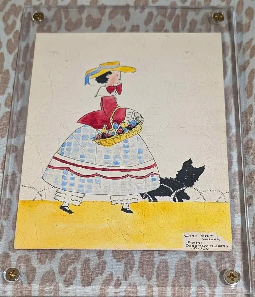 Vintage 1938 Dorothy Mulkern Watercolor Illustration