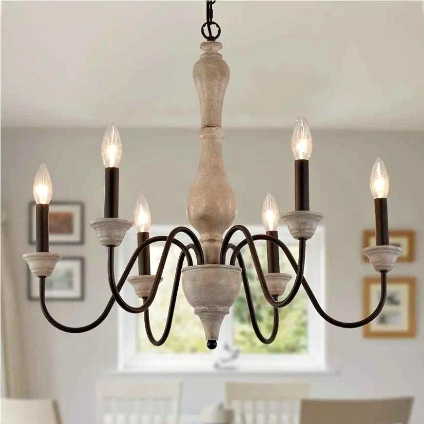 French Country Farmhouse Vintage Antique Pendant Chandelier