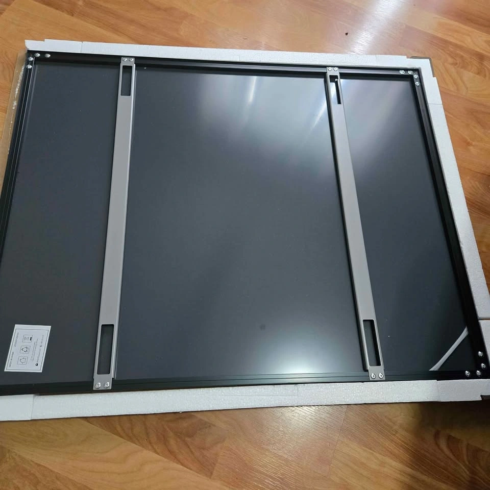 TETOTE 24x30 Beveled Framed Matte Black Bathroom Mirror - photo 4