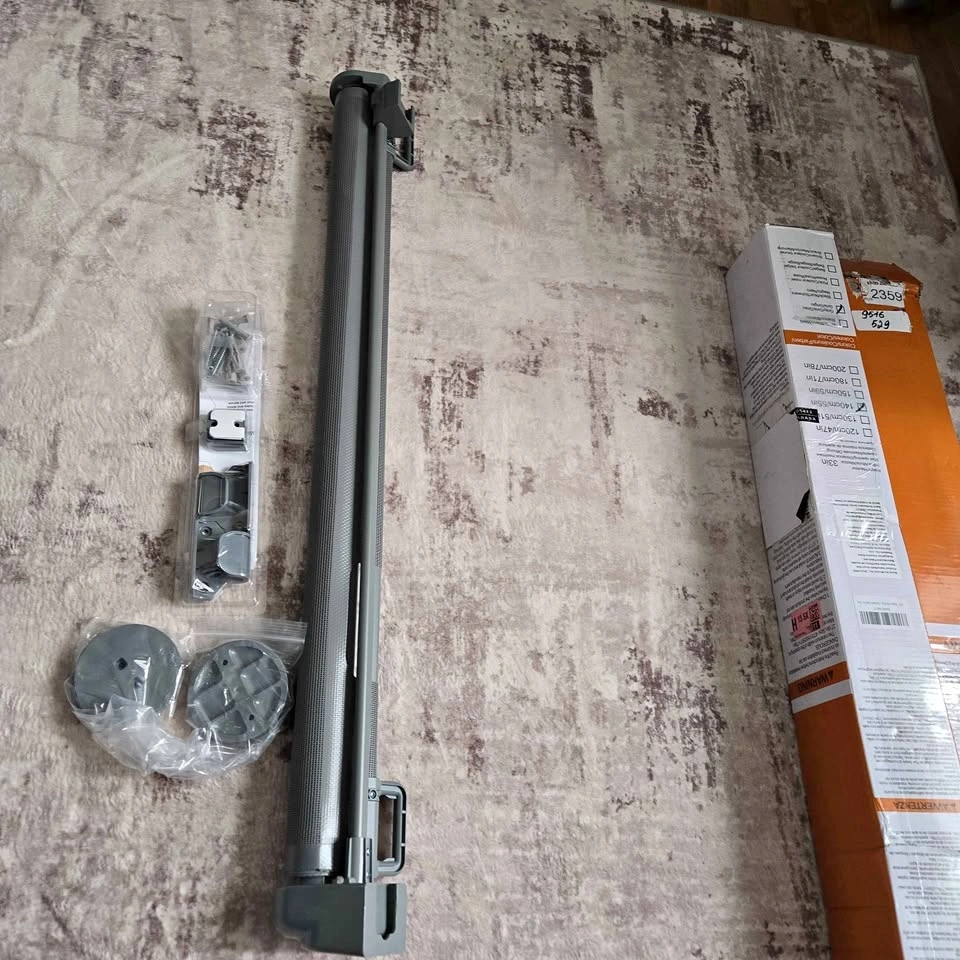 Retractable Gate - Grey, 33.6" Tall x 55" Wide - Brand New