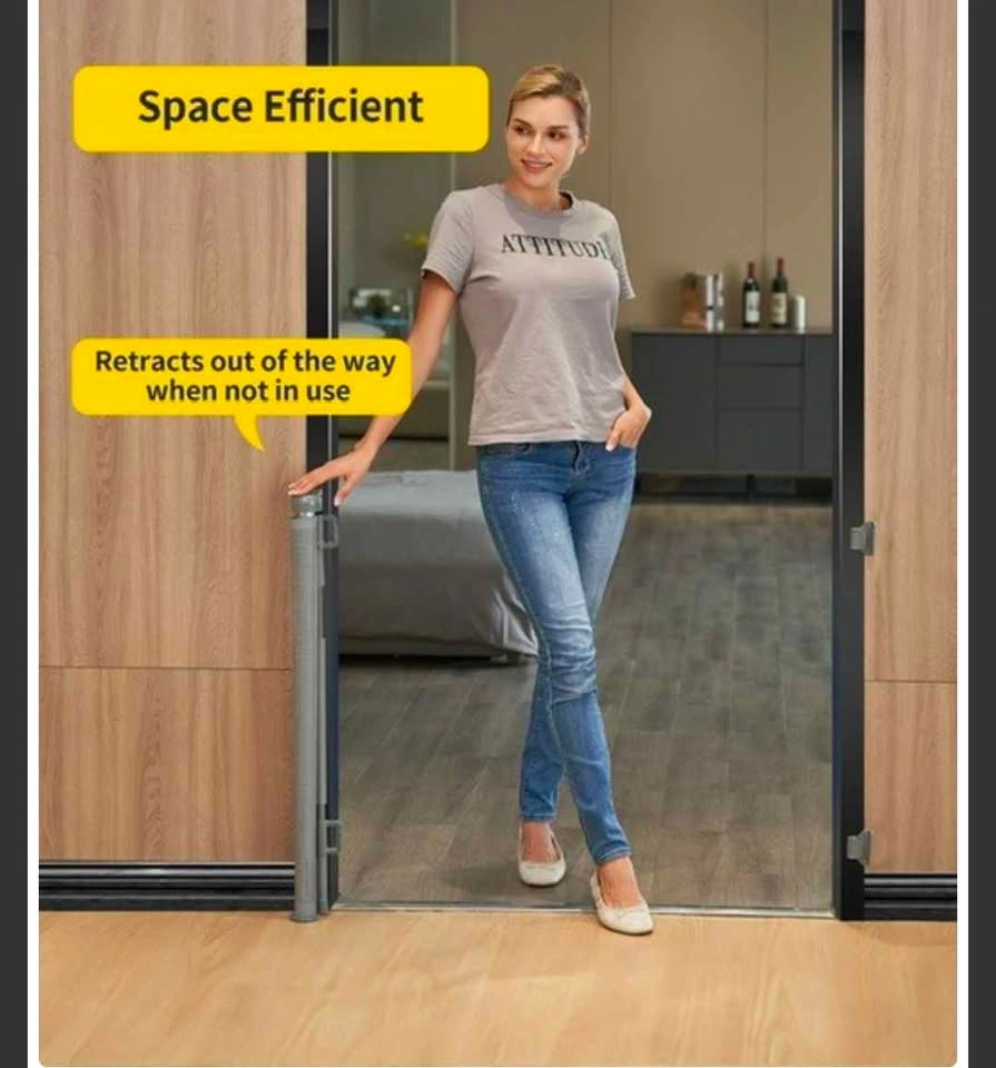 Retractable Gate - Grey, 33.6" Tall x 55" Wide - Brand New - photo 5