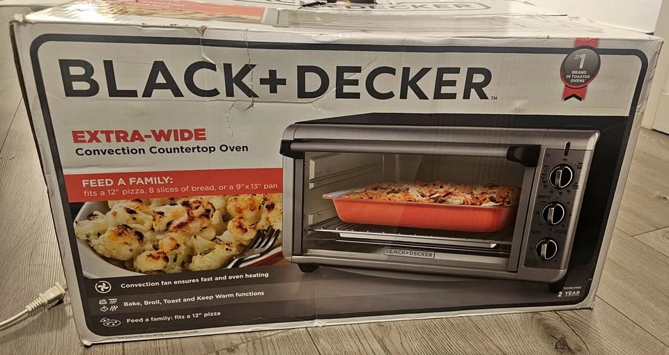BLACK+DECKER Extra-Wide 8 Slice Stainless Steel Toaster Oven