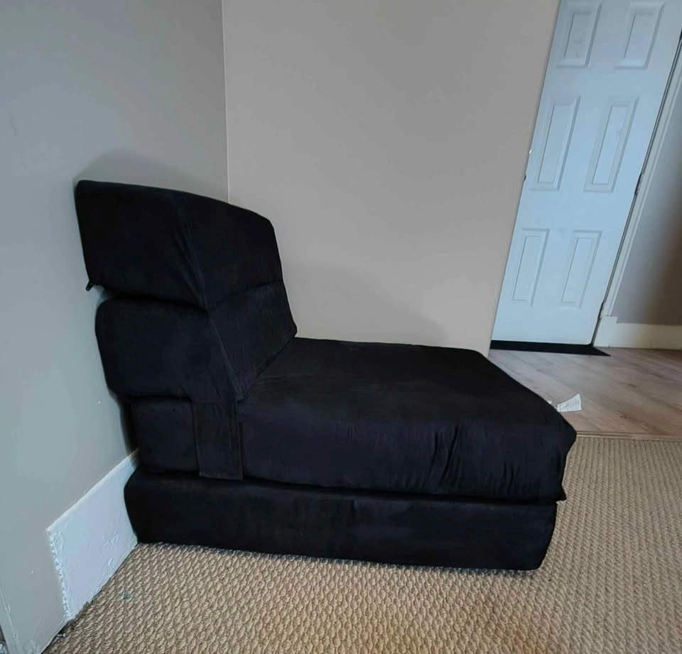 Modular Black velvety adjustable Floor Sofa - photo 5