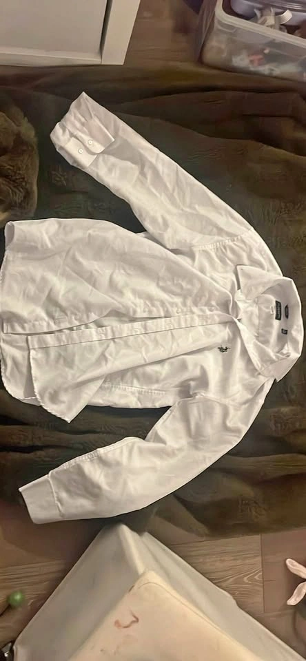 U.S. Polo Assn. White Slim Fit Long-Sleeve Button-Up Shirt M