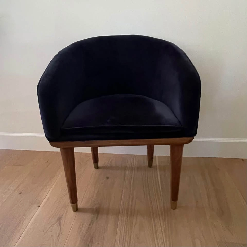 CB2 Viceroy Sapphire Blue Velvet Chair - photo 3