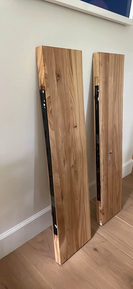 Set of 2 Live Edge Wood Floating Shelves - 36x9.3x1.4 Inch - photo 4