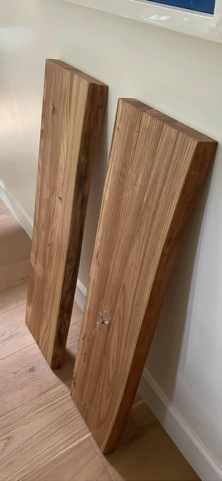 Set of 2 Live Edge Wood Floating Shelves - 36x9.3x1.4 Inch - photo 5