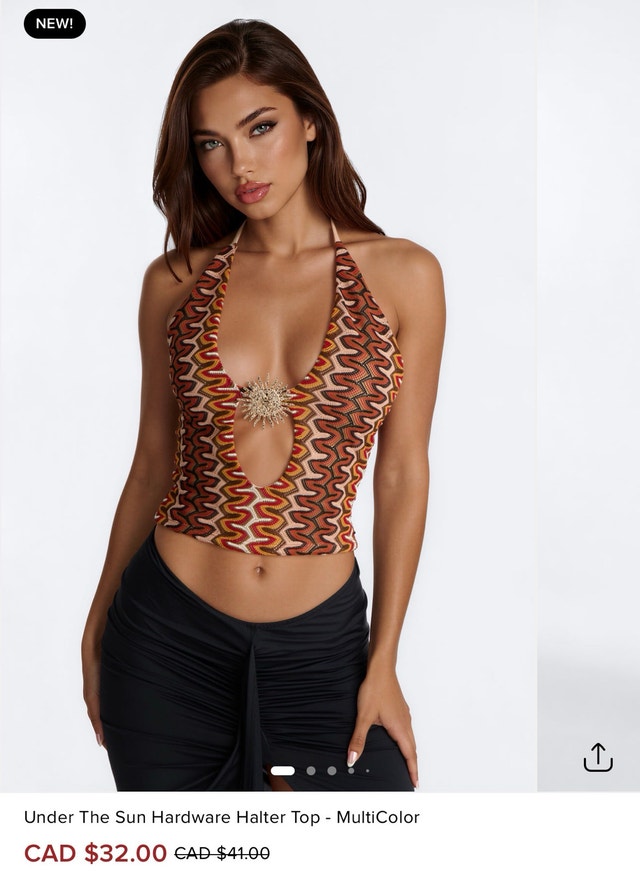 Fashion Nova Halter Top – Multicolor – NWT