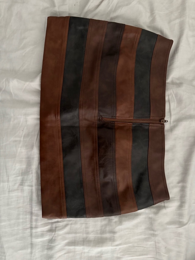 Fashion Nova Kira washed Faux Leather Belted Mini Skirt - photo 5