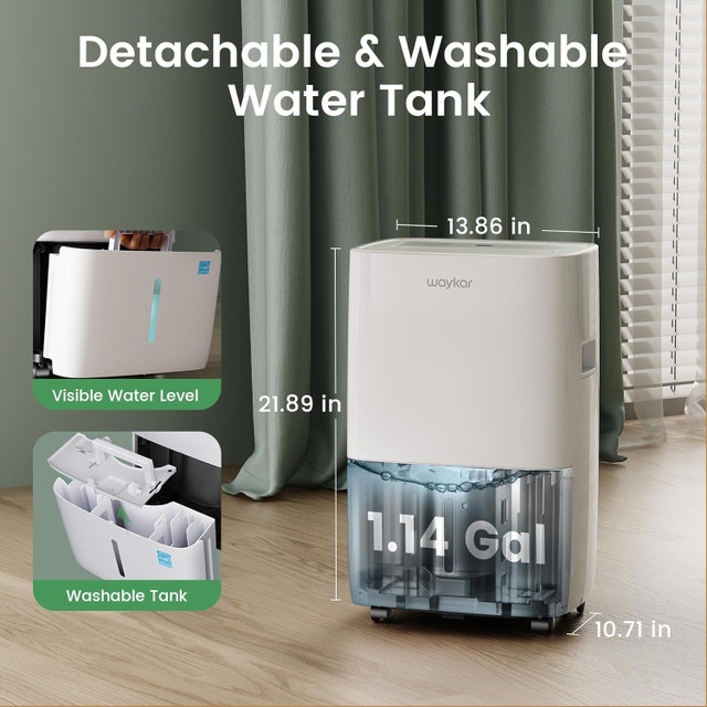 Waykar 80 Pints Dehumidifier for Basement and Home - photo 2