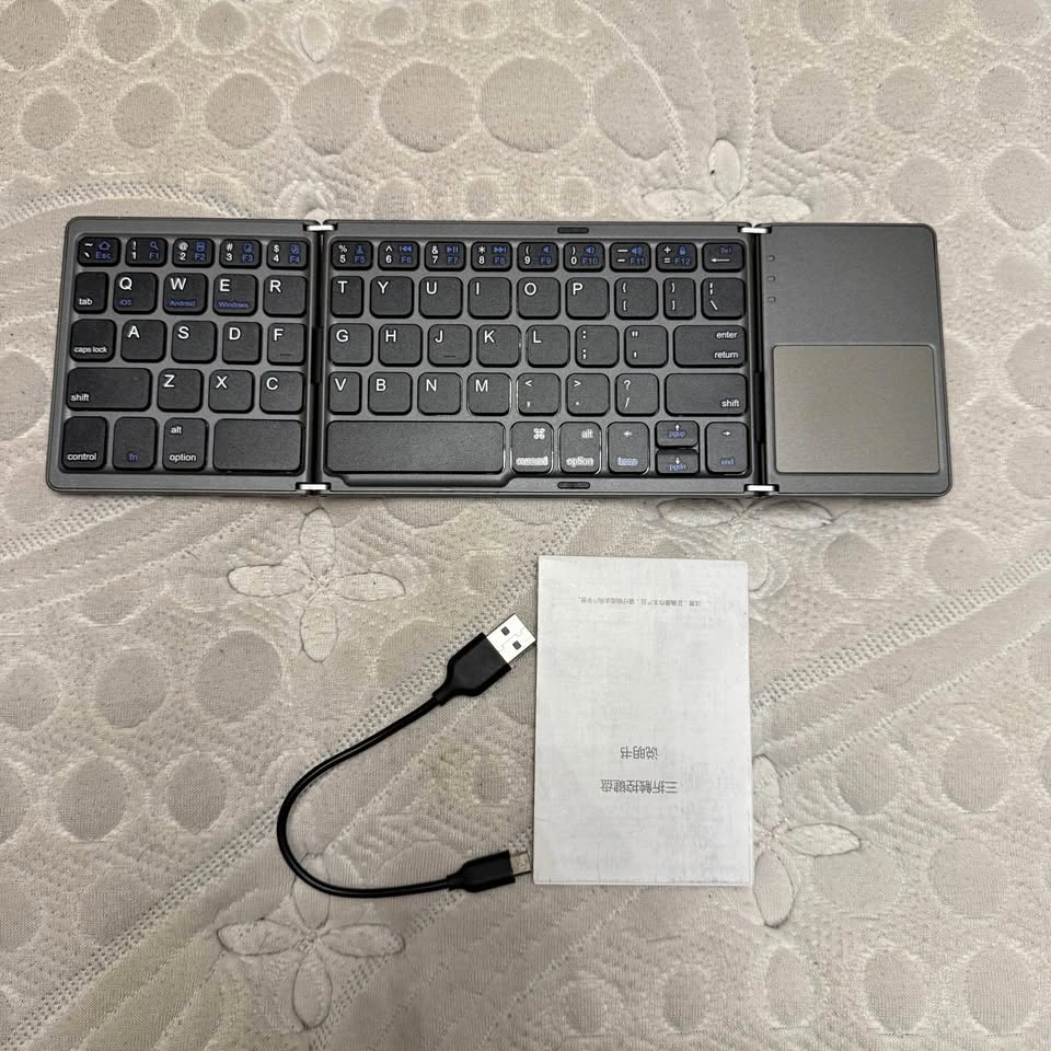 Foldable Rechargeable Bluetooth Keyboard & Touch Pad