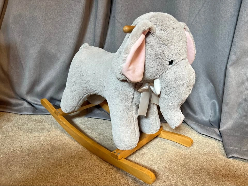 Plush Elephant Rocking Toy