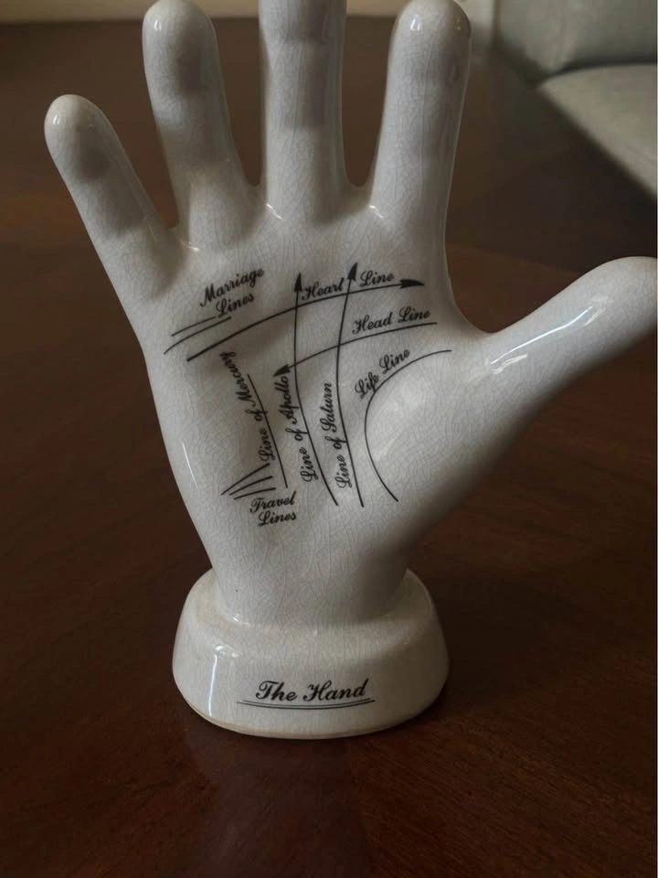 Ceramic Palmistry Hand Sculpture - photo 2