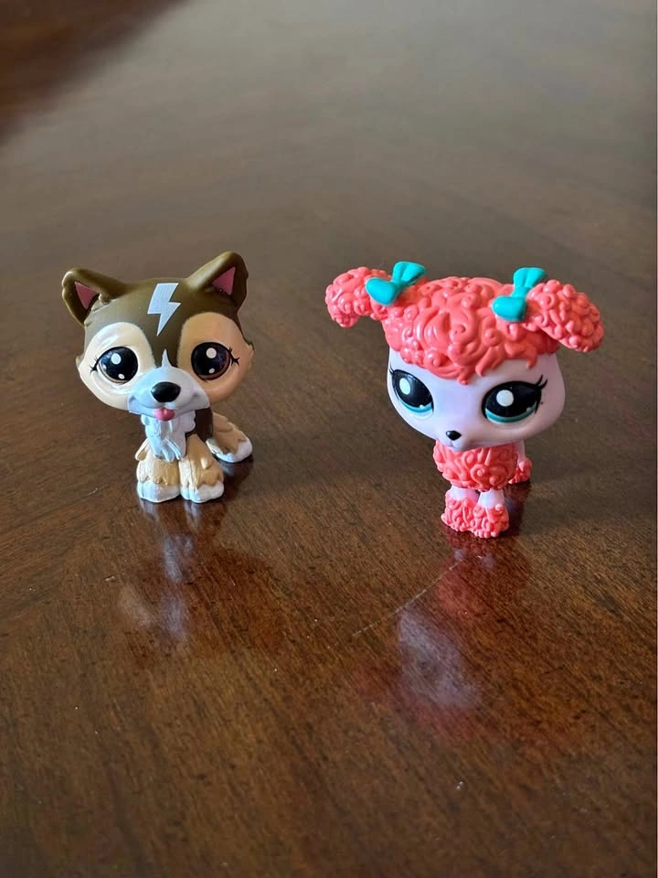 Littlest Pet Shop Husky and Poodle Figures lps